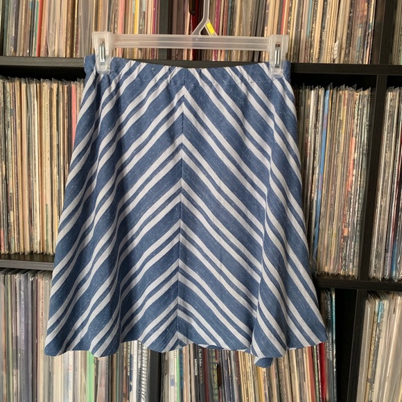 Vintage chevron blue skirt XS/S 70s - Picture 6 of 6